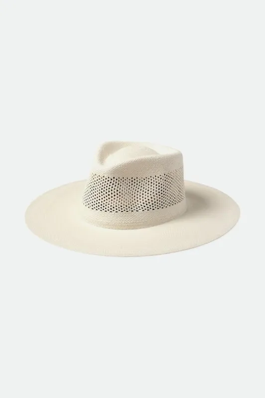 Jo Panama Straw Rancher Hat - Panama White sold by Brixton