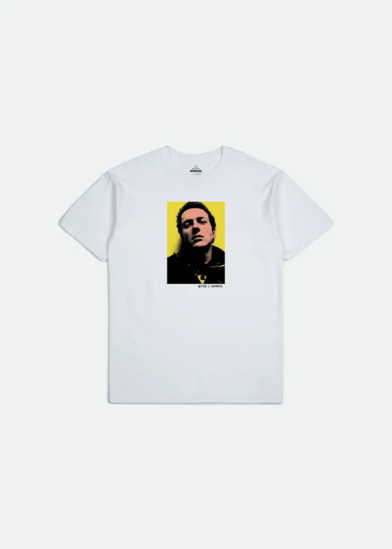 Strummer Mug S/S Tailored Tee - White sold by Brixton