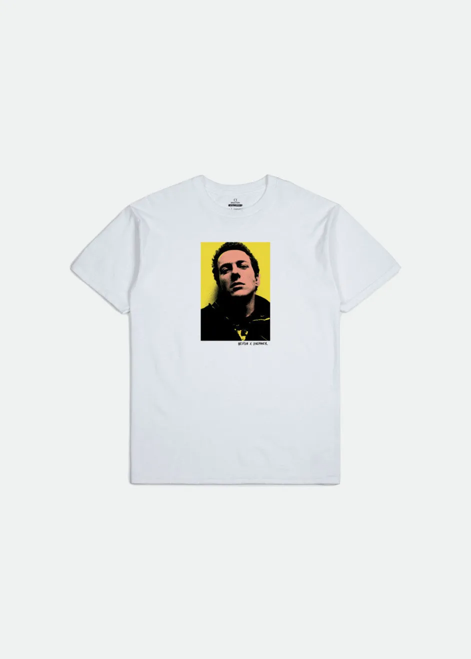 Strummer Mug S/S Tailored Tee - White sold by Brixton