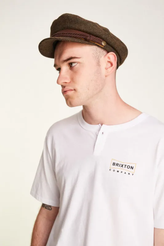 Fiddler Cap - Moss/Brown sold by Brixton