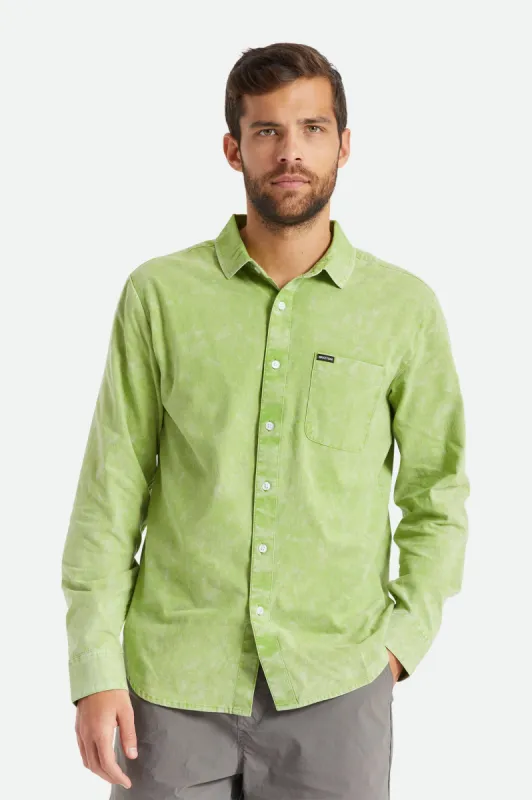 Charter Oxford L/S Woven - Sun Green Sun Wash sold by Brixton