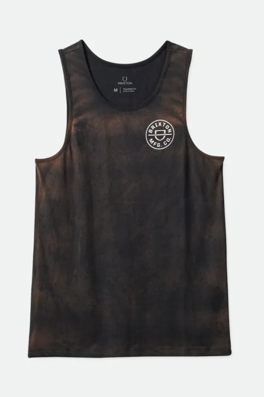 Crest Tank Top - Black Sun Wash sold by Brixton
