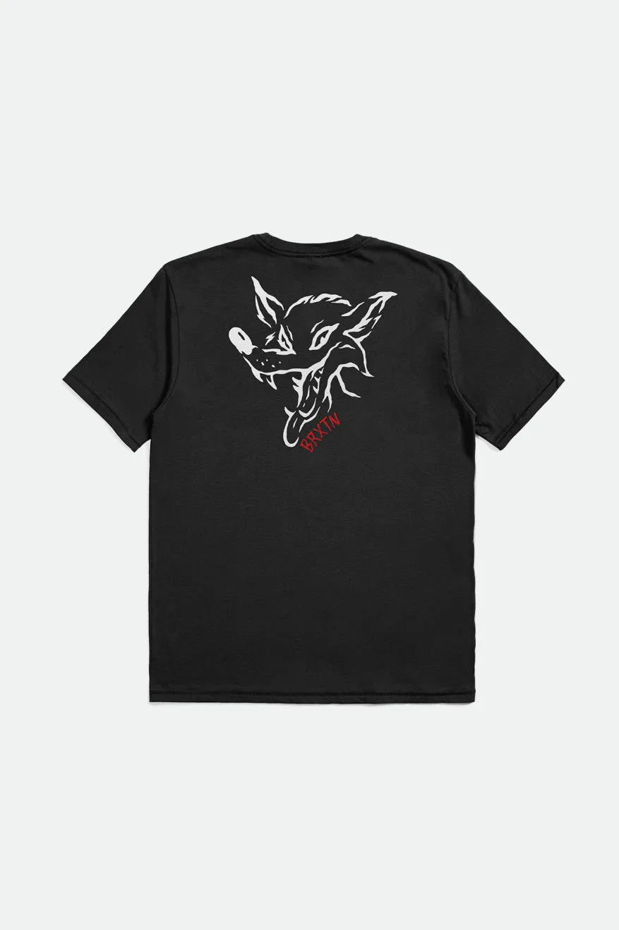 Wolf S/S Tailored Tee - Black sold by Brixton product image thumbnail 2