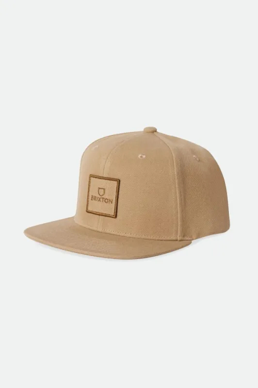 Alpha Square Netplus MP Snapback - Antelope sold by Brixton