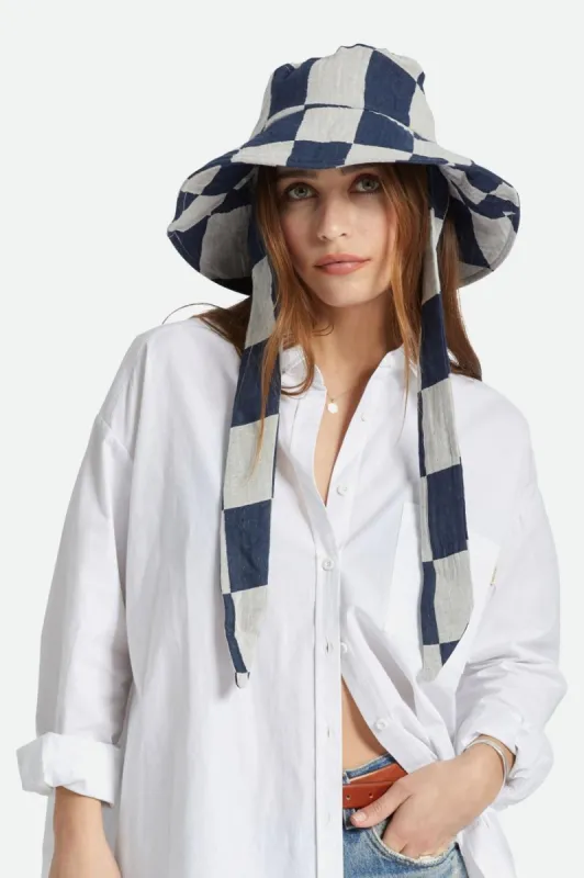 Jasper Packable Bucket Hat - Washed Navy/Whitecap sold by Brixton