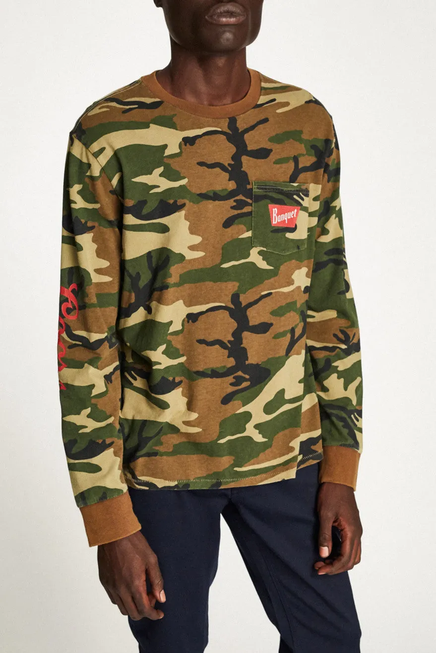 Banquet L/S Premium Tee - Camo sold by Brixton