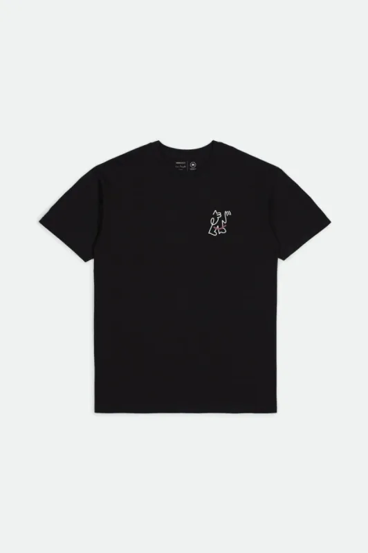 Motion S/S Standard Tee - Black sold by Brixton