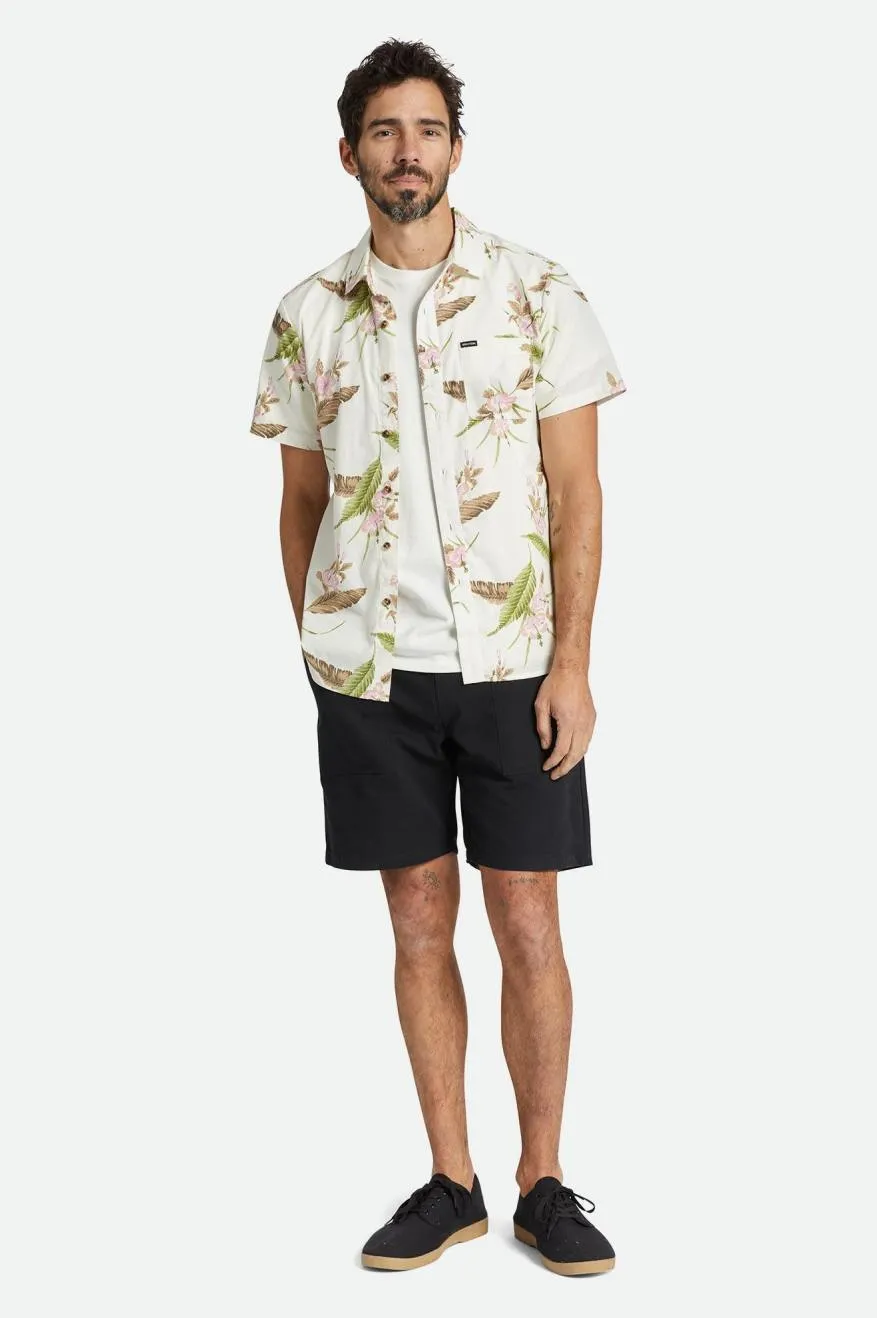 Charter Print S/S Woven Shirt - Off White/Dark Earth sold by Brixton product image thumbnail 3