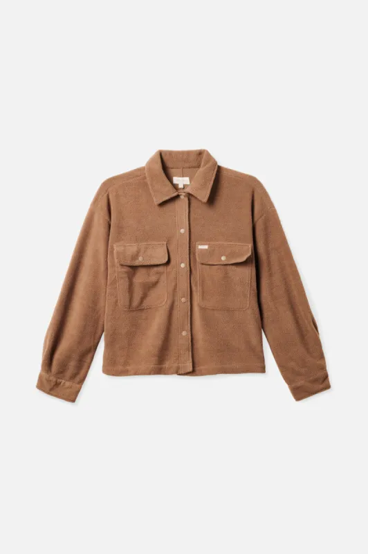 Bowery Women's L/S Arctic Stretch Fleece - Pine Bark sold by Brixton