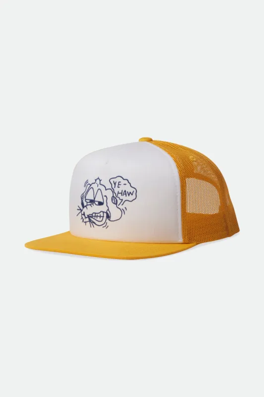 Ye-haw MP Trucker Hat - Yellow Cab/White made by Brixton