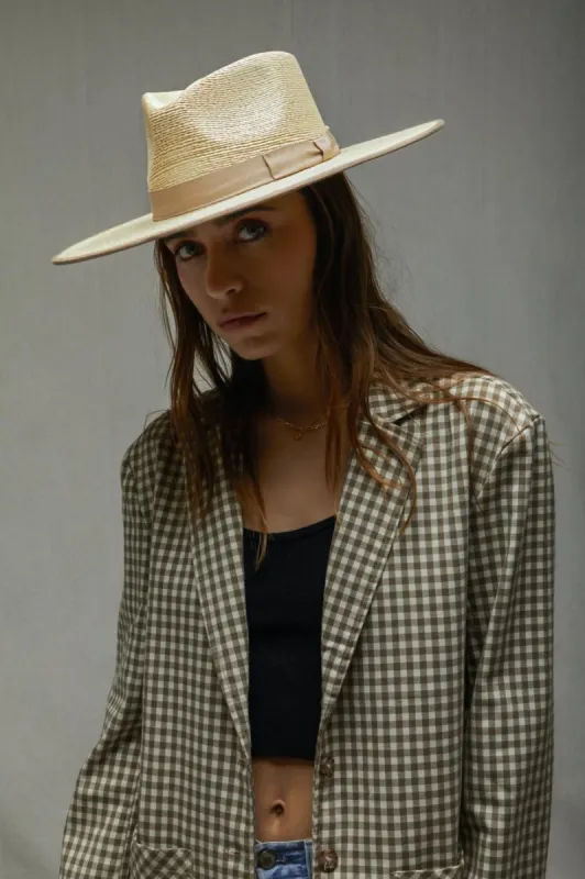 Jo Straw Rancher Hat - Natural/Natural sold by Brixton