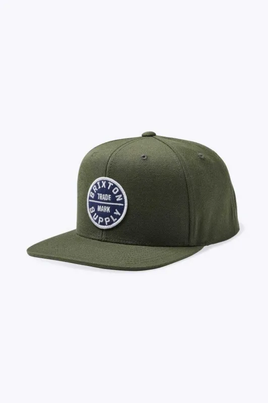 Oath III Snapback - Moss/Washed Navy sold by Brixton