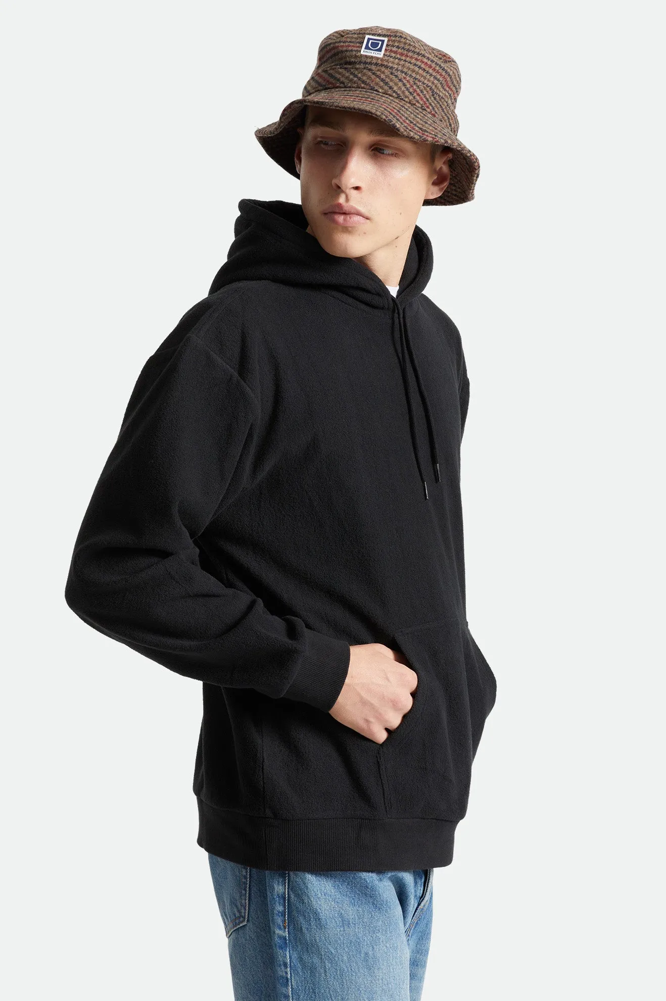 Beta Arctic Fleece Hood - Black sold by Brixton product image thumbnail 3