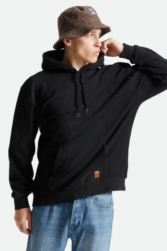 Beta Arctic Fleece Hood - Black sold by Brixton
