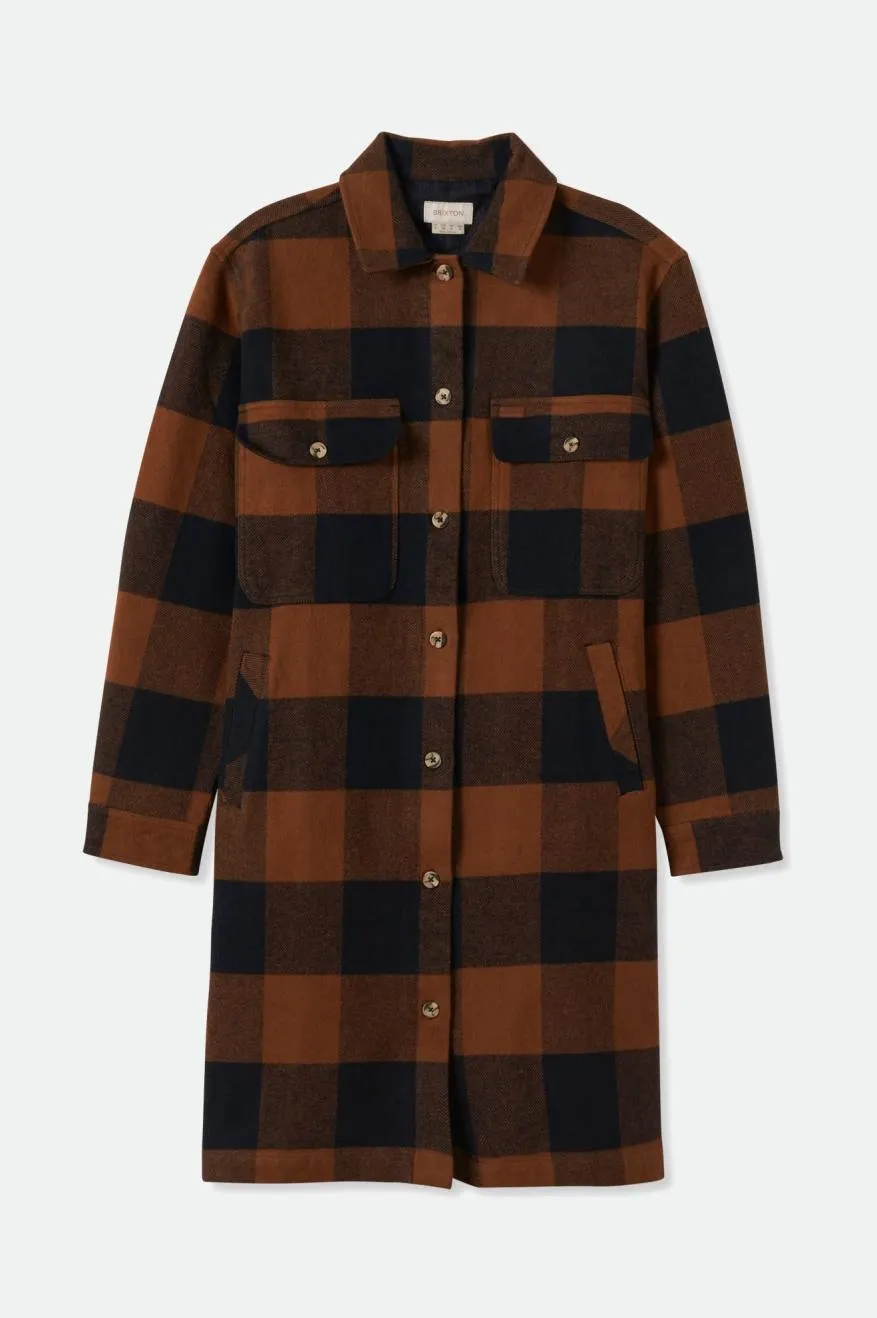 Bowery Womens Long Jacket - Bison sold by Brixton