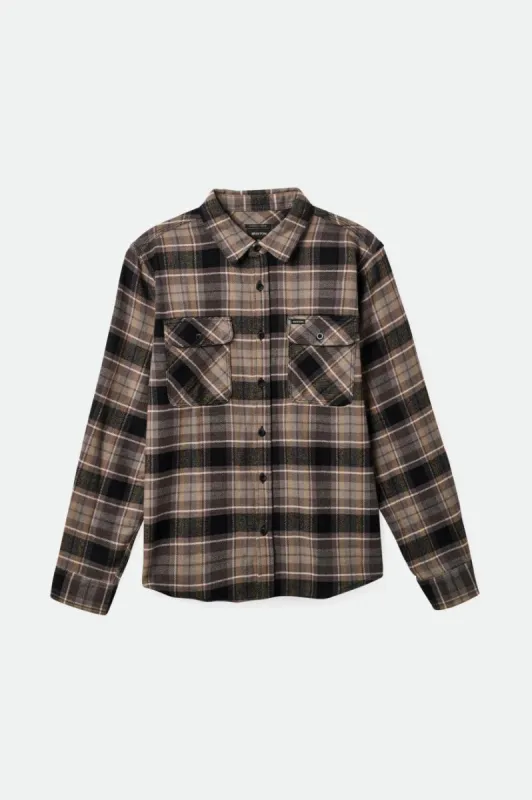 Bowery Flannel - Black/Charcoal/Oatmeal sold by Brixton