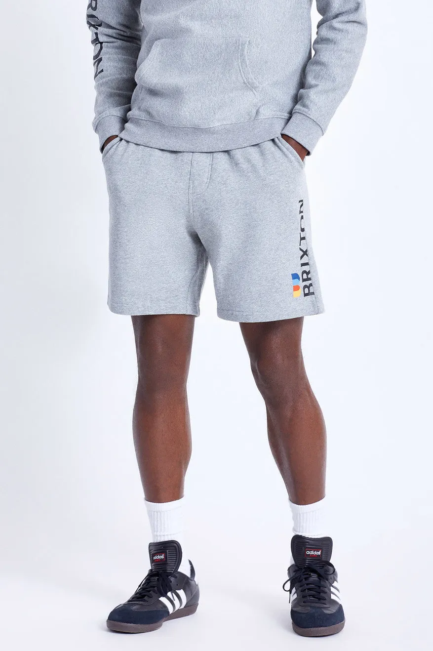 Stem Fleece Utility Short - Heather Grey sold by Brixton product image thumbnail 4