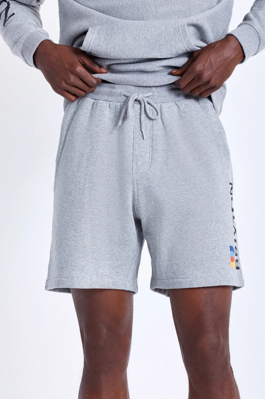 Stem Fleece Utility Short - Heather Grey sold by Brixton product image thumbnail 3