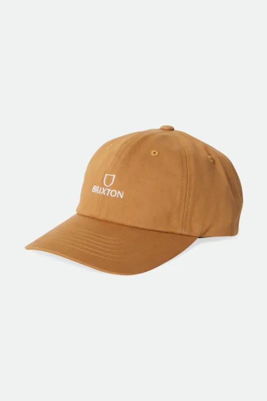Alpha LP Adjustable Hat - Golden Brown Vintage Wash sold by Brixton