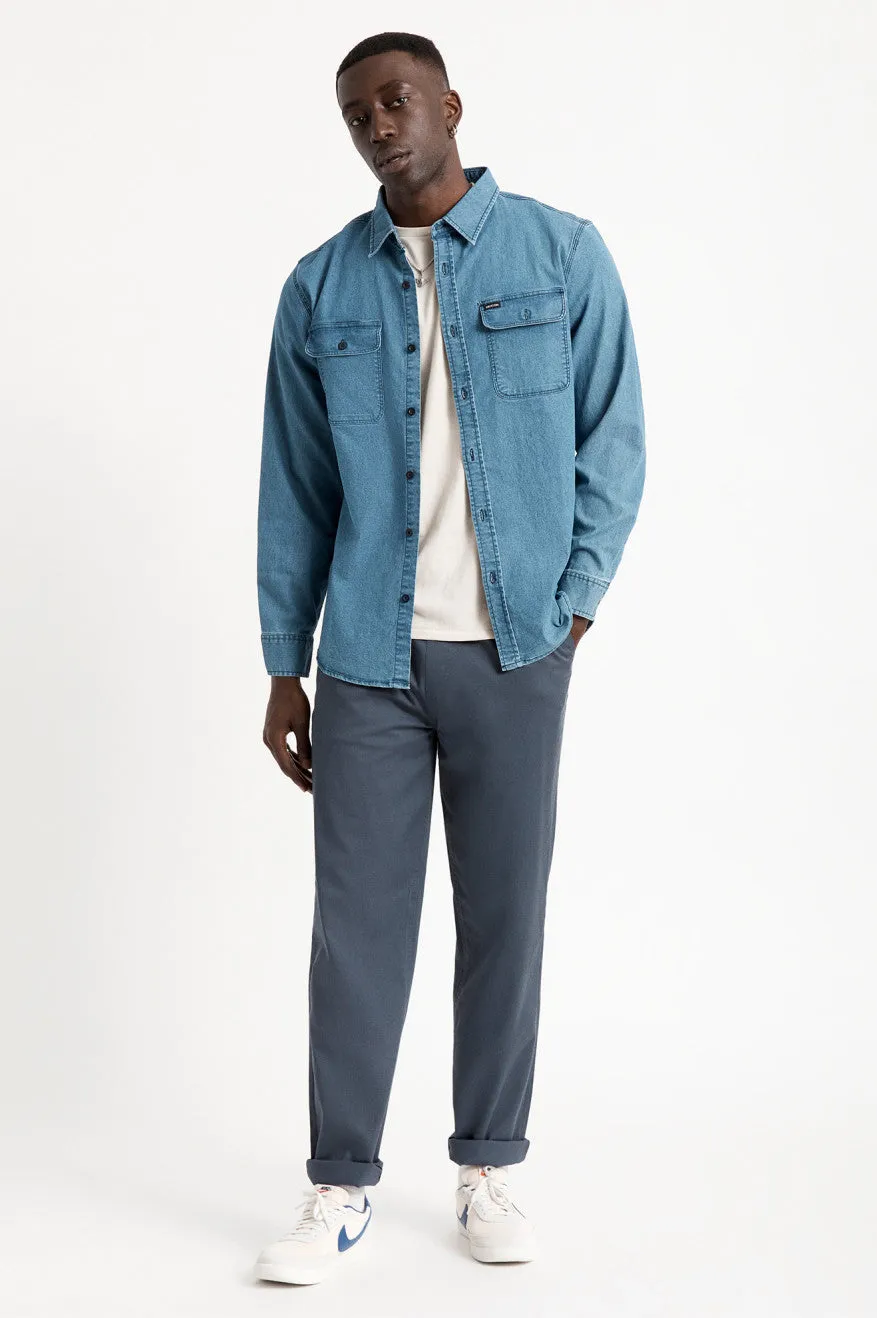 Bowery Lightweight L/S Utility Shirt - Worn Indigo sold by Brixton product image thumbnail 2