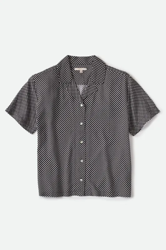 Night Fever S/S Woven - Black/White sold by Brixton