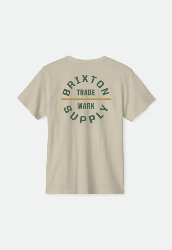 Oath V S/S Standard Tee - Cream/Pine Needle/Mustard sold by Brixton