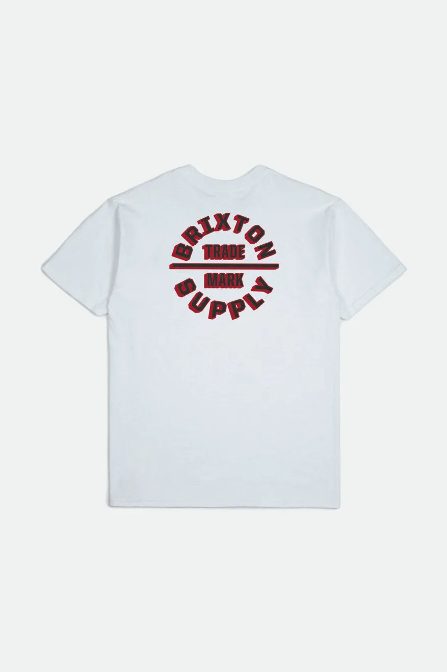 Boys Oath II S/S Standard Tee - White/Red sold by Brixton product image thumbnail 2