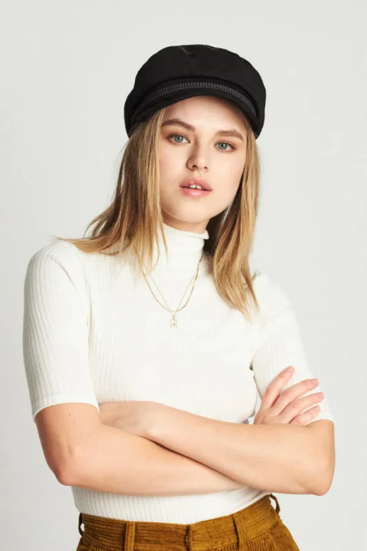 Fiddler Embroidered Cap - Black sold by Brixton