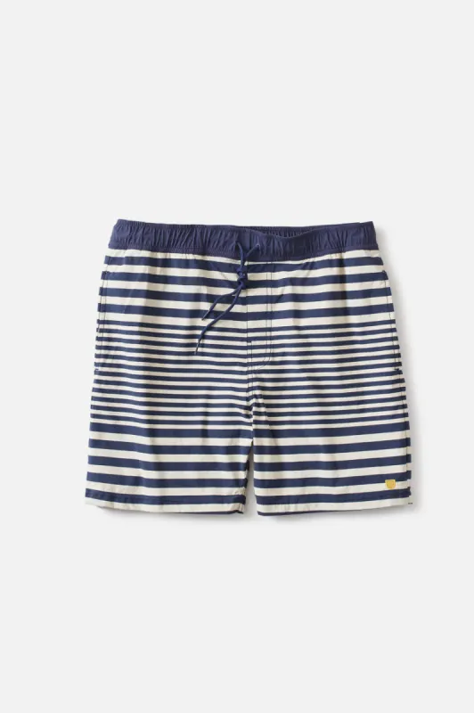 Voyage Hybrid Short - Off White/Washed Navy sold by Brixton