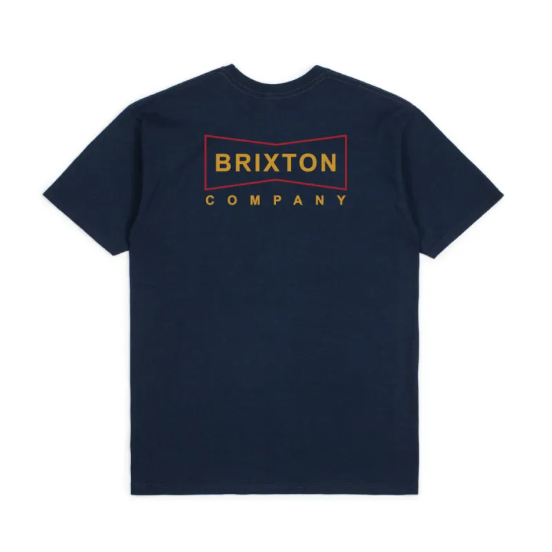 Wedge S/S Standard Tee - Navy sold by Brixton