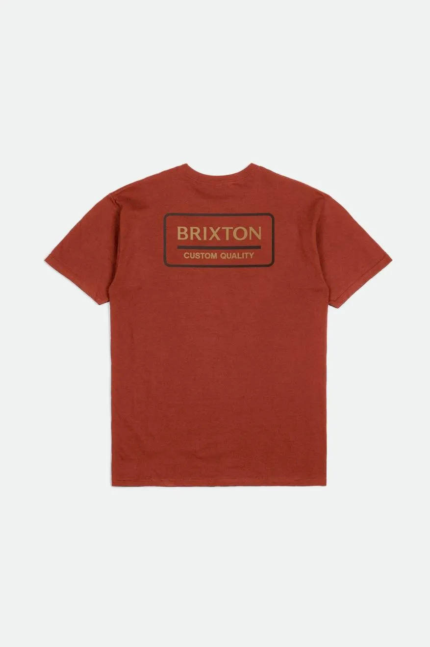 Palmer Proper S/S Standard Tee - Barn Red/Antelope/Washed Black sold by Brixton product image thumbnail 2