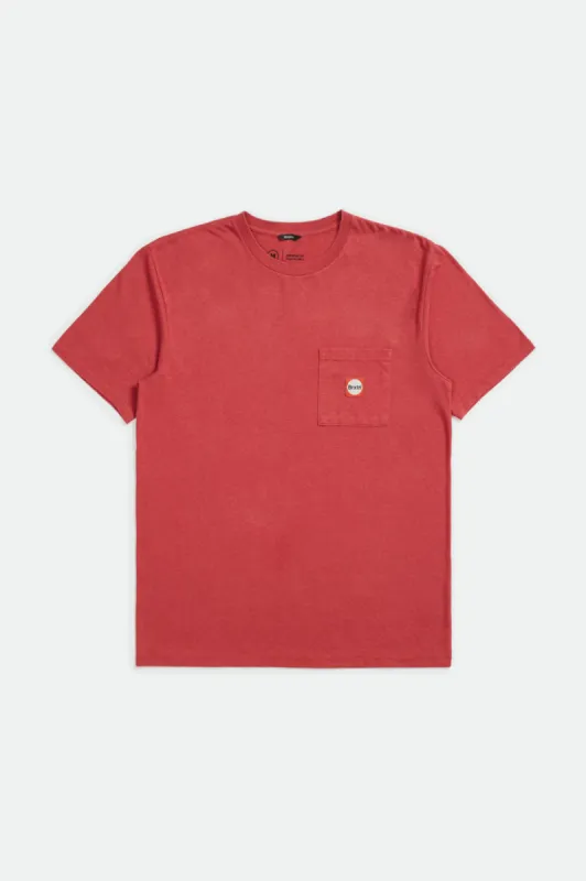 Gate III S/S Pocket - Lava Red made by Brixton