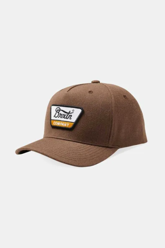 Linwood Netplus Snapback - Sepia/Black/Yellow sold by Brixton