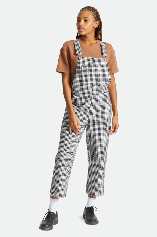 Christina Crop Overall - Black Gingham sold by Brixton
