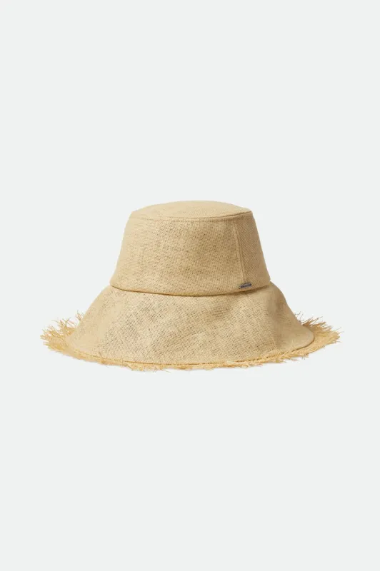 Alice Straw Bucket Hat - Tan sold by Brixton