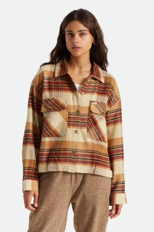 Bowery Women's L/S Flannel - Lion/Gravel sold by Brixton