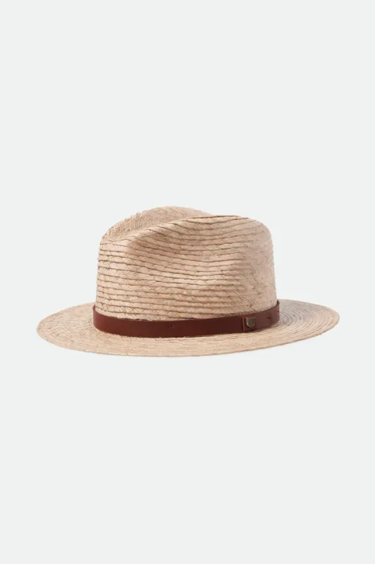 Messer Straw Fedora - Natural sold by Brixton