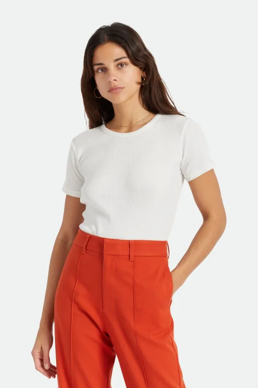 Samantha S/S Baby Tee - Off White sold by Brixton