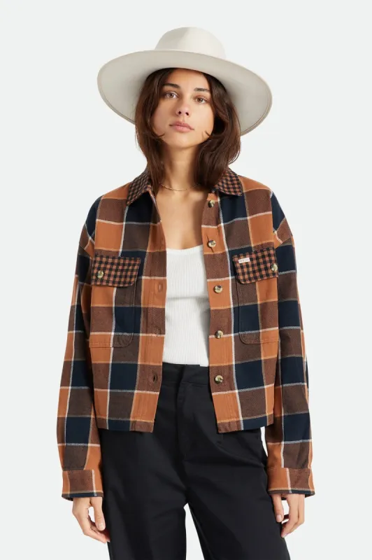 Bowery Women's L/S Flannel - Hide/Black sold by Brixton