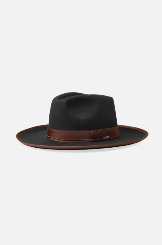Reno Fedora - Black/Brown sold by Brixton