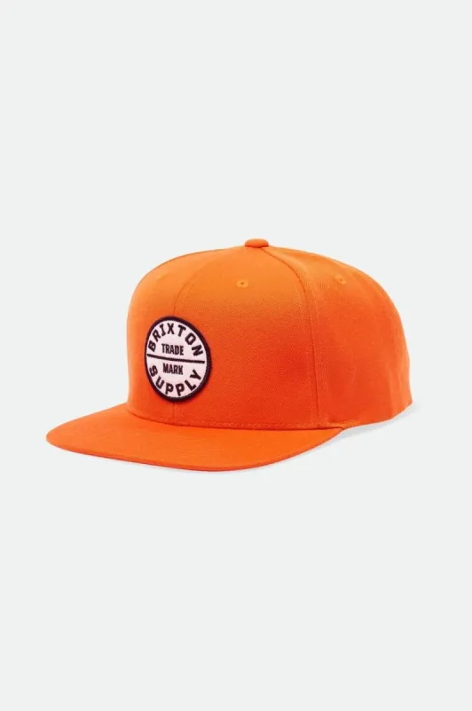 Oath III Snapback - Paradise Orange/Whitecap sold by Brixton