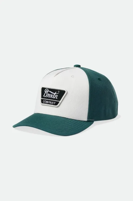 Linwood MP Snapback - Spruce/Off White sold by Brixton