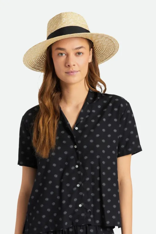 Joanna Straw Hat - Honey sold by Brixton