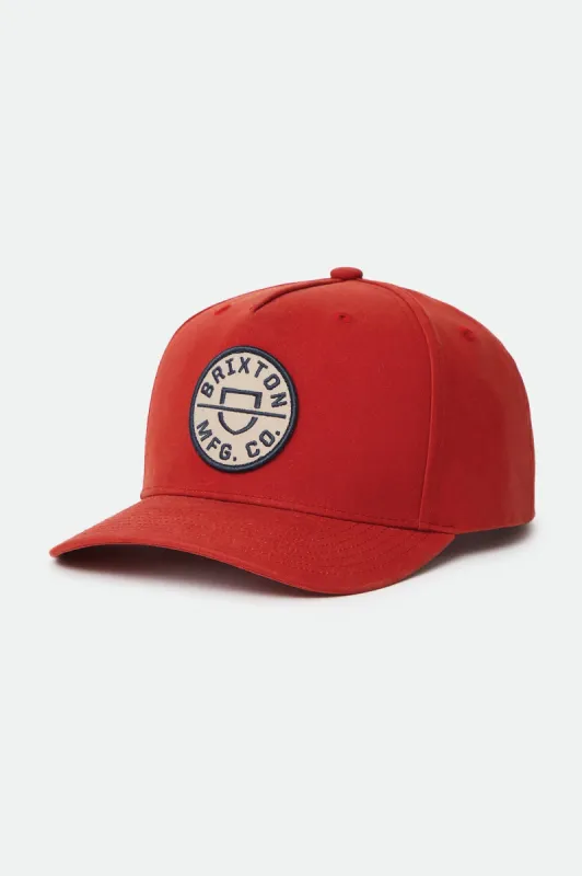 Crest C MP Snapback - Phoenix Orange sold by Brixton