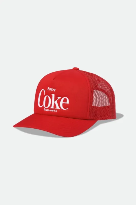 Coca-Cola Enjoy MP Trucker Hat - Coke Red made by Brixton