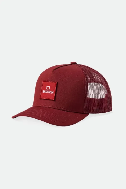 Alpha Block Netplus MP Trucker Hat - Island Berry/Island Berry sold by Brixton
