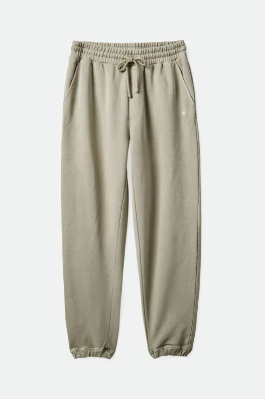 Vintage Reserve Slim Fleece Jogger - Olive Surplus Vintage Wash sold by Brixton