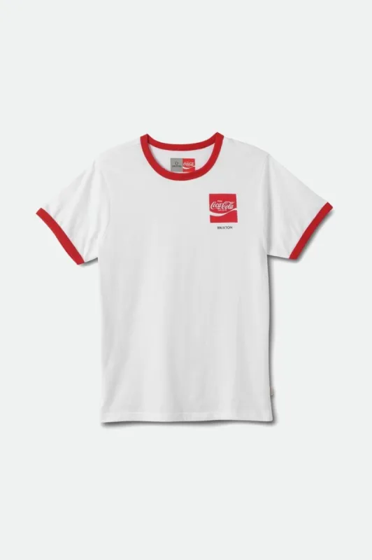 Coca-Cola Good Day Ringer Tee - White sold by Brixton