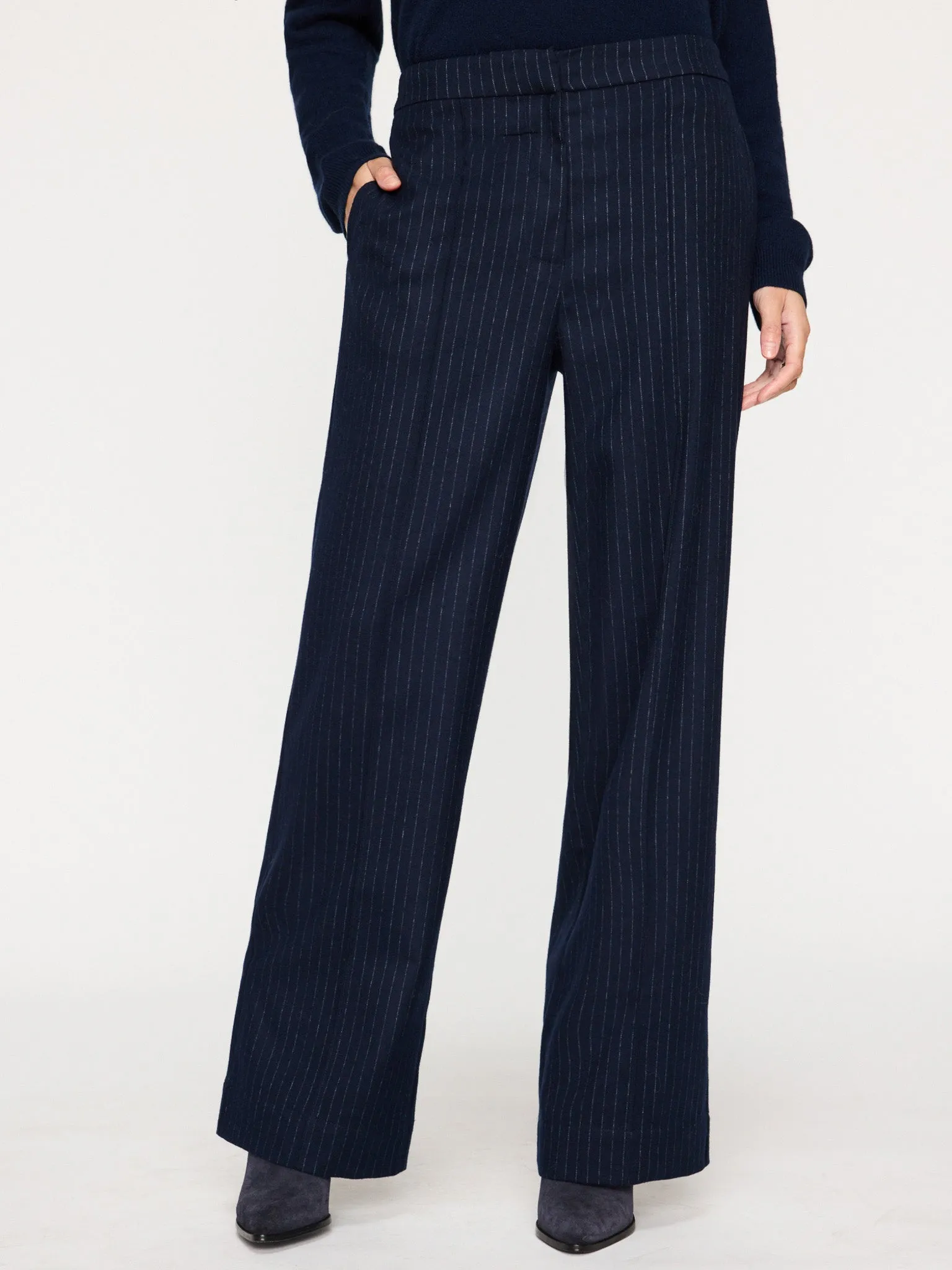 The Olena Pinstripe Pant sold by Brochu Walker