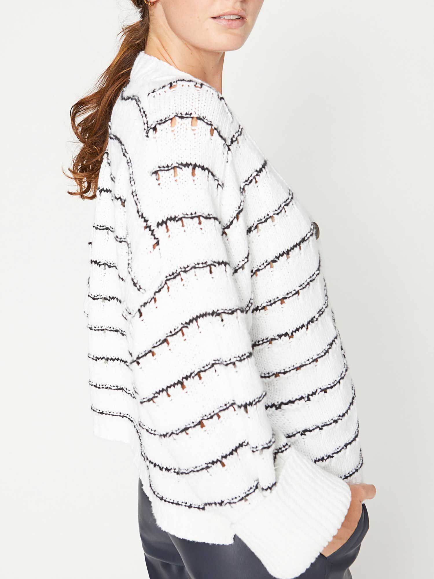 The Atlas Stripe Cardigan sold by Brochu Walker product image thumbnail 2